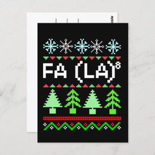 Wiskunde Fa La - Kerstcarol Ugly Sweater Style Briefkaart