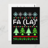 Wiskunde Fa La - Kerstcarol Ugly Sweater Style Briefkaart (Voorkant / Achterkant)