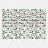 Wiskunde Fa La - Kerstcarol Ugly Sweater Style Inpakpapier Vel (Voorkant 2)