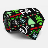 Wiskunde Fa La - Kerstcarol Ugly Sweater Style Stropdas (Opgerold)