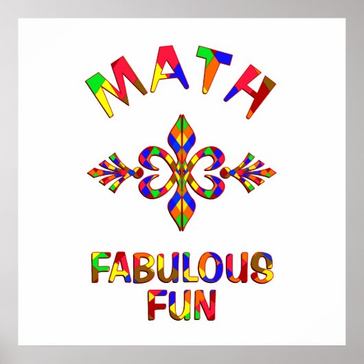 Wiskunde Fabulous Fun Poster (Voorkant)