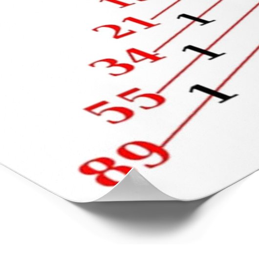 WISKUNDE Fibonacci-getallen Pascals-driehoek Poster (Hoek)