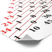 WISKUNDE Fibonacci-getallen Pascals-driehoek Poster (Hoek)