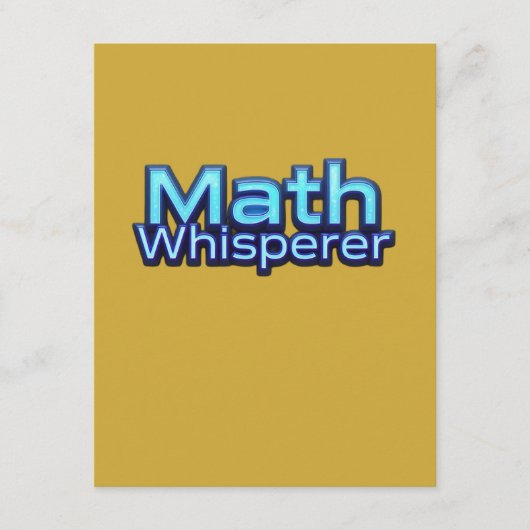 Wiskunde Fluisteraar Informatiekaartje (Voorkant)