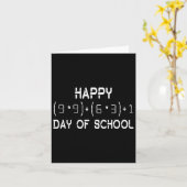 Wiskunde Formula 100 dagen van de school Wiskunde  Kaart (Gele Bloem)