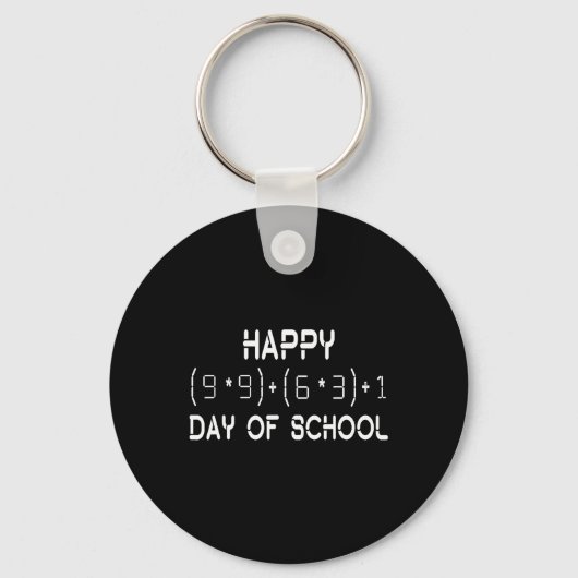 Wiskunde Formula 100 dagen van de school Wiskunde  Sleutelhanger (Voorkant)