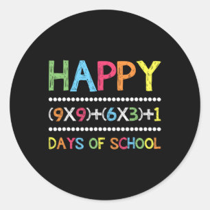 Wiskunde Formula 100 Day School Leerkracht Leren Ronde Sticker