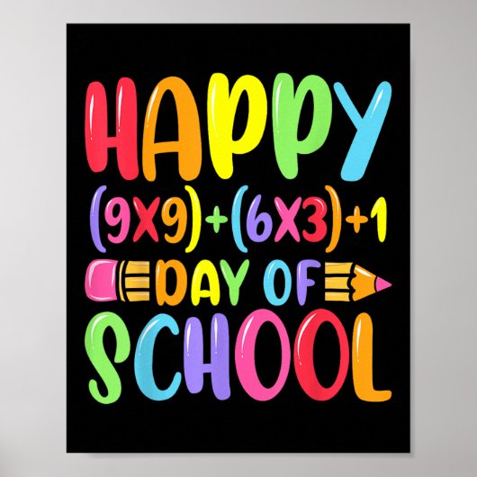 Wiskunde Formula Happy 100 dagen van de Wiskunde v Poster (Voorkant)