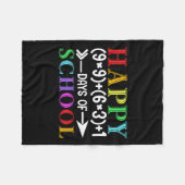 Wiskunde Formula Happy 100 Days of School Funny Wi Fleece Deken (Voorkant (Horizontaal))