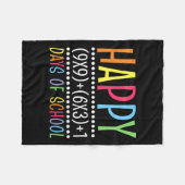 Wiskunde Formula Happy 100 Days of School Funny Wi Fleece Deken (Voorkant (Horizontaal))