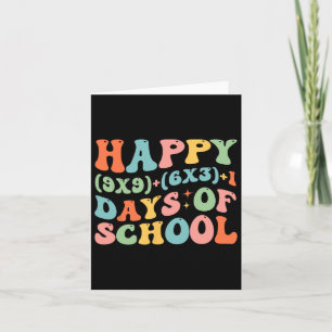 Wiskunde Formula Happy 100 Days of School Funny Wi Kaart