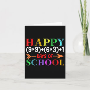 Wiskunde Formula Happy 100 Days of School Funny Wi Kaart
