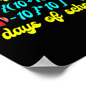 Wiskunde Formula Happy 100 Days of School Funny Wi Poster (Hoek)