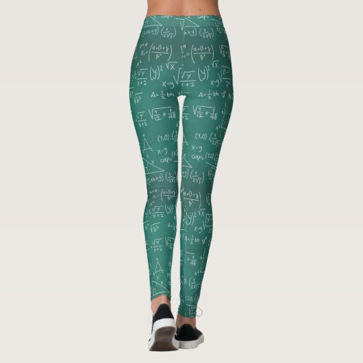 Wiskunde Formulas Chalkboard School Geek Leggings (Achterkant)