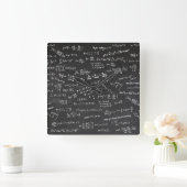 Wiskunde Formulas Chalkboard Vierkante Klok (Huis)