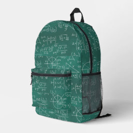 Wiskunde Formulas Geek Green Bedrukte Rugzak