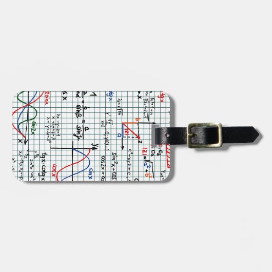 Wiskunde Formulas Numbers Bagagelabel (Voorkant horizontaal)