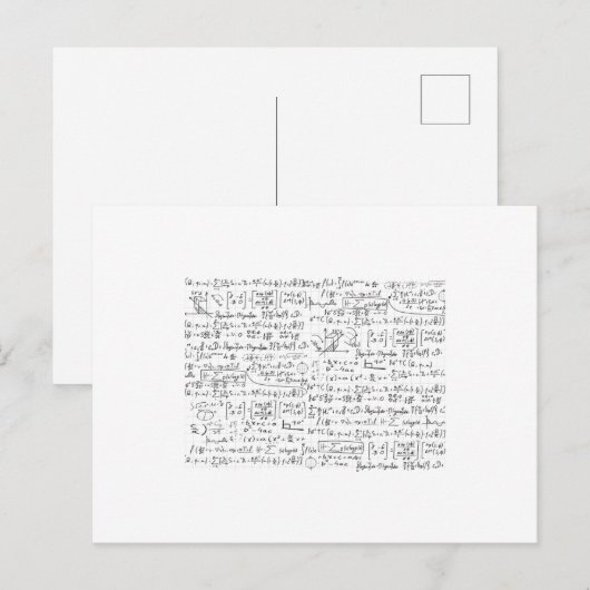 Wiskunde Formulas Patroon Briefkaart (Voorkant / Achterkant)