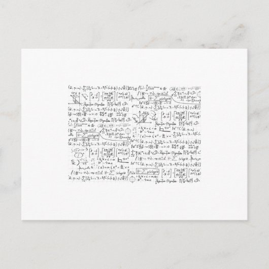 Wiskunde Formulas Patroon Briefkaart (Voorkant)