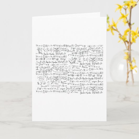 Wiskunde Formulas Patroon Kaart (Gele Bloem)