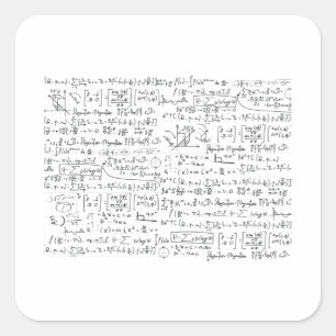 Wiskunde Formulas Patroon Vierkante Sticker