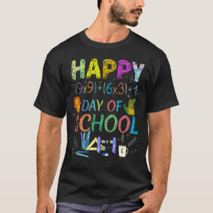 Wiskunde Formule 100 dagen lang fluitenschool T-shirt