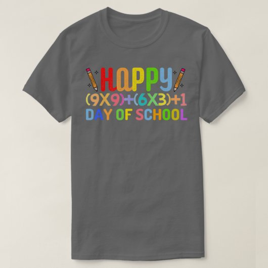 Wiskunde Formule 100 dagen op school T-shirt (Design voorkant)