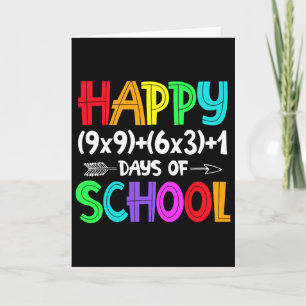 Wiskunde formule 100 dagen school shirt wiskundele kaart