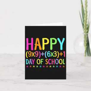 Wiskunde Formule 100 dagen schoolleraar-schoolmeis Kaart