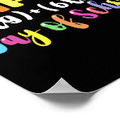 Wiskunde Formule 100 dagen schoolleraar-schoolmeis Poster (Hoek)