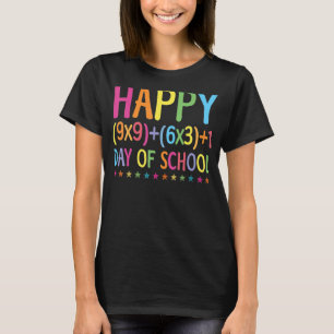 Wiskunde Formule 100 dagen schoolleraar-schoolmeis T-shirt