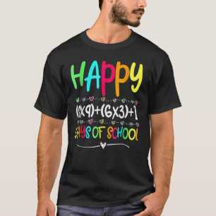 Wiskunde Formule 100 dagen schoolleraar-schoolmeis T-shirt