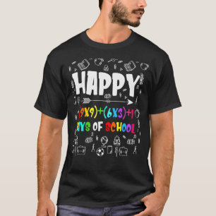 Wiskunde Formule 100 dagen schoolleraar-schoolmeis T-shirt