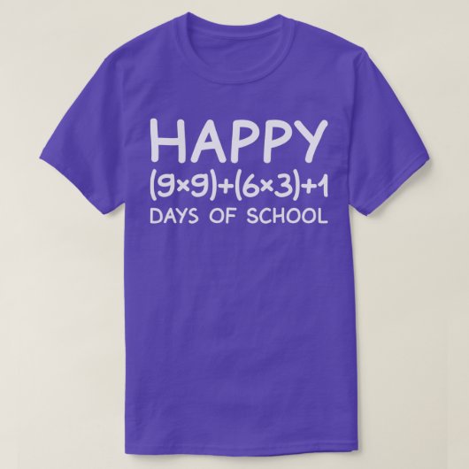 Wiskunde Formule 100 dagen schoolleraar Shirt (Design voorkant)
