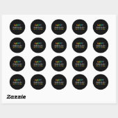 Wiskunde Formule 100 dagen van de school 100e dag  Ronde Sticker (Vel)