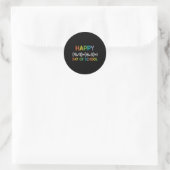 Wiskunde Formule 100 dagen van de school 100e dag  Ronde Sticker (Tas)