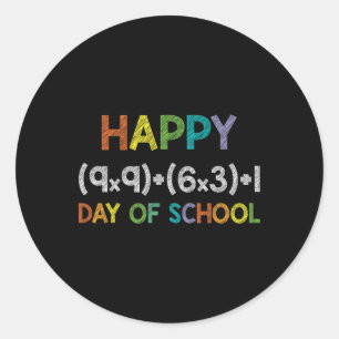 Wiskunde Formule 100 dagen van de school 100e dag Ronde Sticker