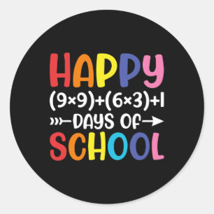 Wiskunde formule 100 dagen van school plezier Wisk Ronde Sticker