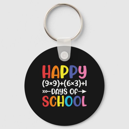 Wiskunde formule 100 dagen van school plezier Wisk Sleutelhanger (Voorkant)