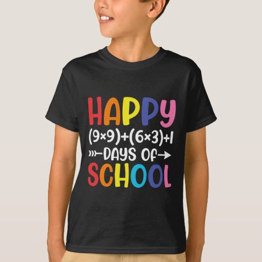 Wiskunde formule 100 dagen van school plezier Wisk T-shirt (Voorkant)