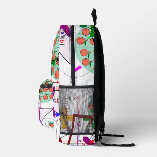 wiskunde formule fysica school bedrukte rugzak (Rechts)