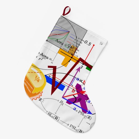 wiskunde formule fysica school grote kerstsok (Voorkant (Hangend))