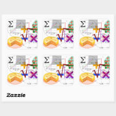 wiskunde formule fysica school vierkante sticker (Vel)