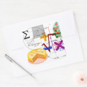 wiskunde formule fysica school vierkante sticker (Envelop)