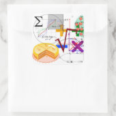 wiskunde formule fysica school vierkante sticker (Tas)