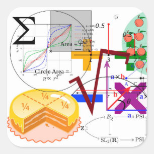 wiskunde formule fysica school vierkante sticker