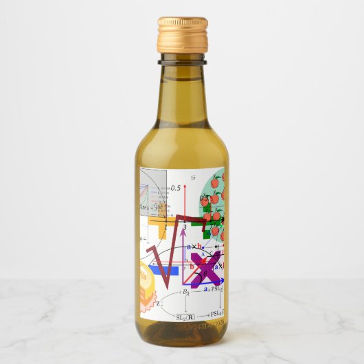 wiskunde formule fysica school wijn etiket (Voorkant)