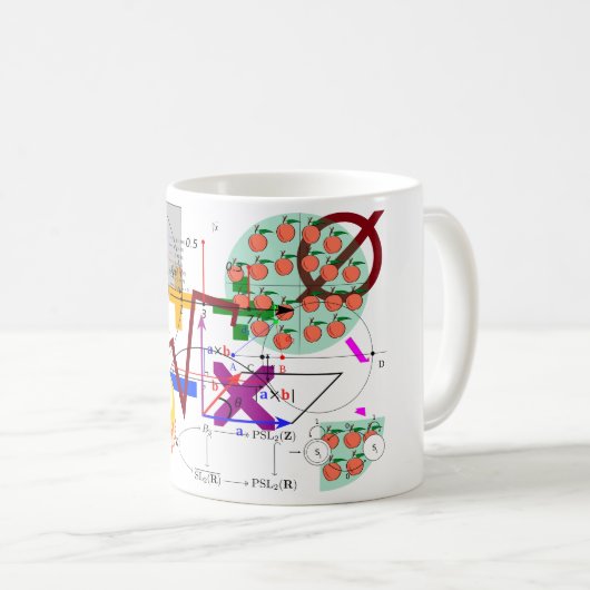 wiskunde formule natuurkunde school koffiemok (Voorkant rechts)