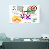 wiskunde formule natuurkunde school spandoek (Beurs)