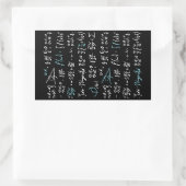 Wiskunde formuleert wiskunde natuurkunde docent rechthoekige sticker (Tas)